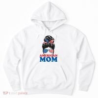 American Mom Usa Hair Bun Hoodie thumb 0