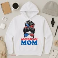 American Mom Usa Hair Bun Hoodie thumb 3