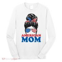American Mom Usa Hair Bun Long Sleeve Shirt thumb 0