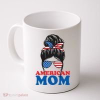 American Mom Usa Hair Bun Coffee Mug thumb 0