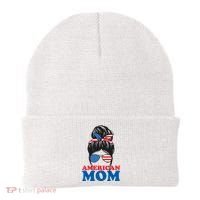 American Mom Usa Hair Bun Beanie thumb 0