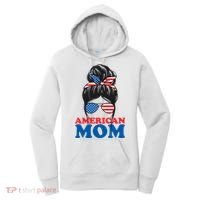 American Mom Usa Hair Bun Women's Hoodie thumb 0