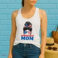American Mom Usa Hair Bun Women's Tank Top thumb 2