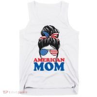 American Mom Usa Hair Bun Tank Top thumb 0