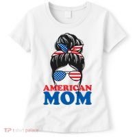 American Mom Usa Hair Bun Women's T-Shirt thumb 0