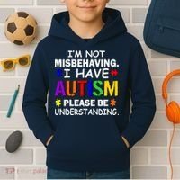 I'm Not Misbehaving I Have Autism Kids Hoodie thumb 2