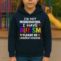 I'm Not Misbehaving I Have Autism Kids Hoodie thumb 3