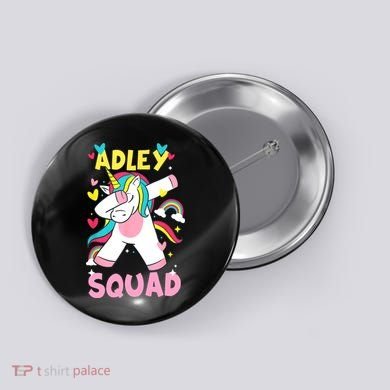 Adley Merch Unicorn Design Button