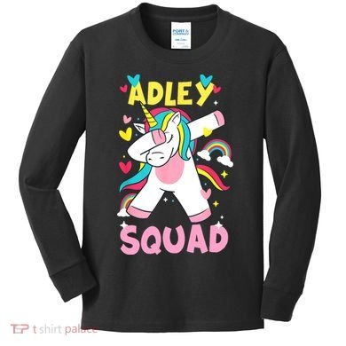 Adley Merch Unicorn Design Kids Long Sleeve Shirt