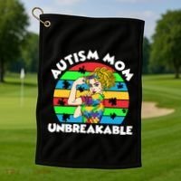 Autism Mom Unbreakable Golf Towel thumb 1