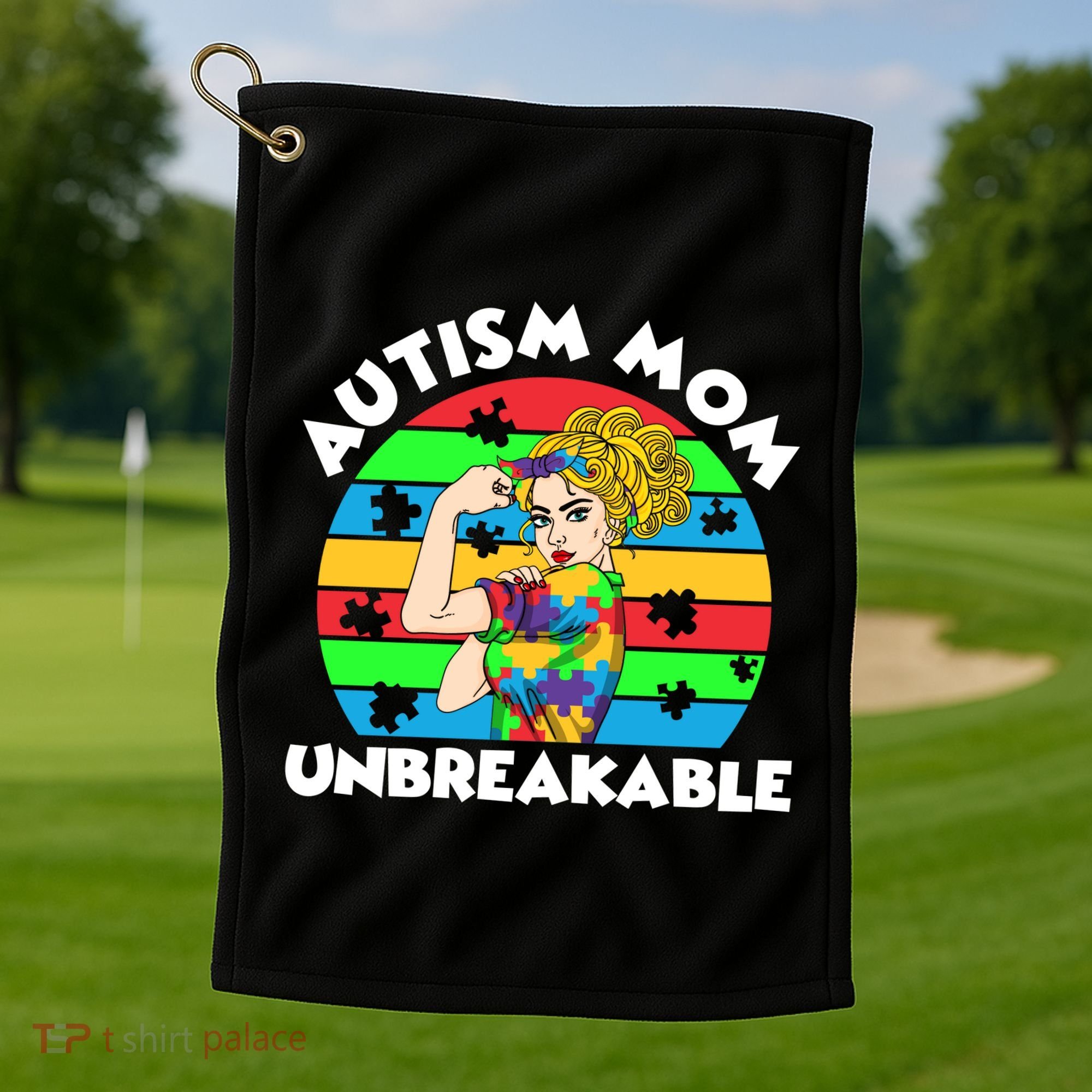 Autism Mom Unbreakable Golf Towel