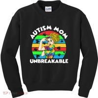 Autism Mom Unbreakable Kids Sweatshirt thumb 0