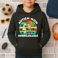 Autism Mom Unbreakable Kids Hoodie thumb 2