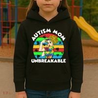 Autism Mom Unbreakable Kids Hoodie thumb 3