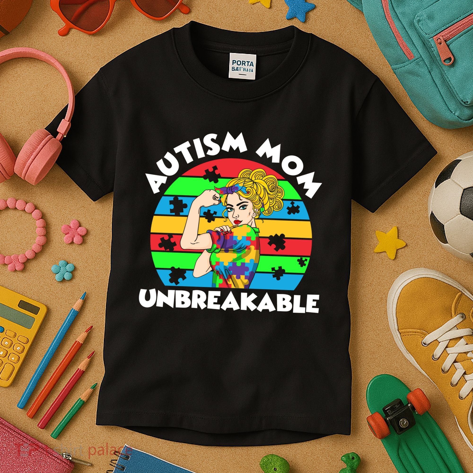 Autism Mom Unbreakable Kids T-Shirt