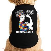Autism Mom Unbreakable  Autism Awareness Gift  Doggie Tank thumb 0