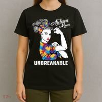 Autism Mom Unbreakable  Autism Awareness Gift  T-Shirt thumb 4