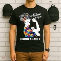 Autism Mom Unbreakable  Autism Awareness Gift  T-Shirt thumb 6
