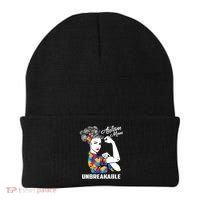 Autism Mom Unbreakable  Autism Awareness Gift  Beanie thumb 0