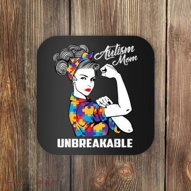 Autism Mom Unbreakable  Autism Awareness Gift  Coaster