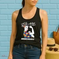 Autism Mom Unbreakable  Autism Awareness Gift  Women's Tank Top thumb 2