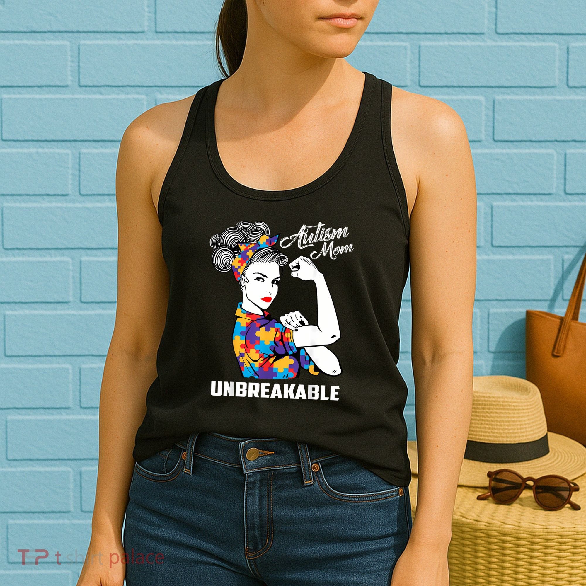 Autism Mom Unbreakable  Autism Awareness Gift  Women's Tank Top