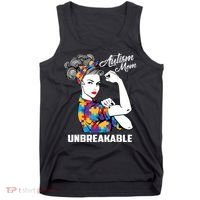 Autism Mom Unbreakable  Autism Awareness Gift  Tank Top thumb 0