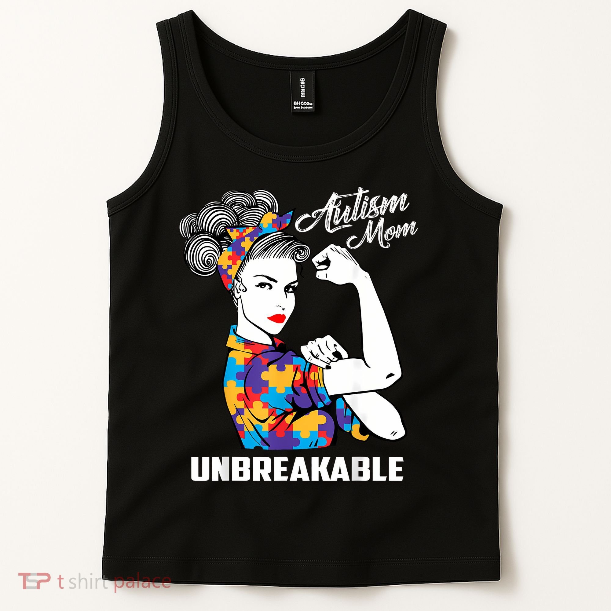 Autism Mom Unbreakable  Autism Awareness Gift  Tank Top