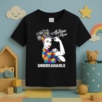 Autism Mom Unbreakable  Autism Awareness Gift  Toddler T-Shirt thumb 3