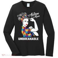 Autism Mom Unbreakable  Autism Awareness Gift  Women's Long Sleeve Shirt thumb 0
