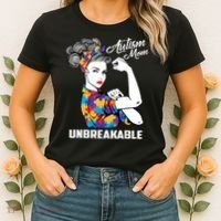 Autism Mom Unbreakable  Autism Awareness Gift  Women's T-Shirt thumb 2