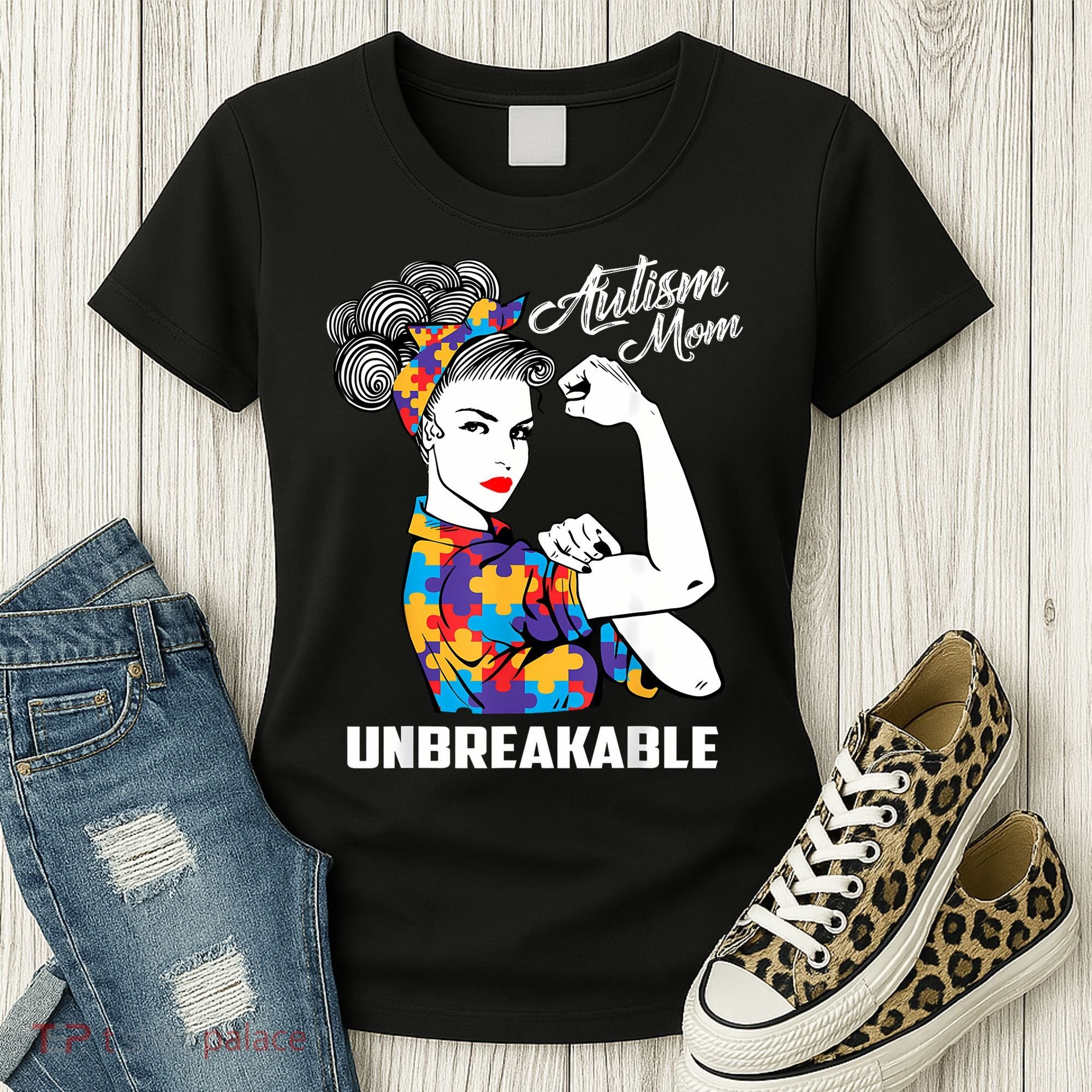 Autism Mom Unbreakable  Autism Awareness Gift  Women's T-Shirt