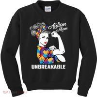 Autism Mom Unbreakable  Autism Awareness Gift  Kids Sweatshirt thumb 0