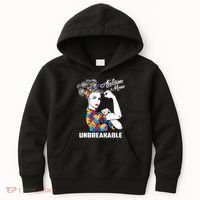 Autism Mom Unbreakable  Autism Awareness Gift  Kids Hoodie thumb 0