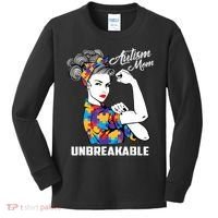 Autism Mom Unbreakable  Autism Awareness Gift  Kids Long Sleeve Shirt thumb 0
