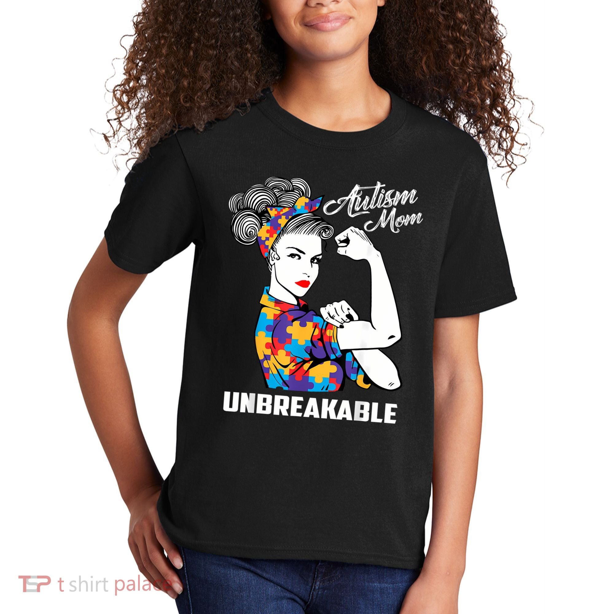Autism Mom Unbreakable  Autism Awareness Gift  Kids T-Shirt