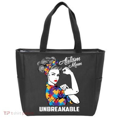 Autism Mom Unbreakable  Autism Awareness Gift  Bag