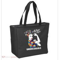 Autism Mom Unbreakable  Autism Awareness Gift  Tote Bag thumb 2