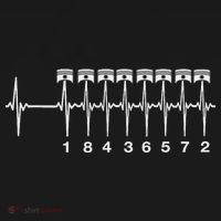 American Muscle V 8 Car Engine 18436572 Heart Beat Ecg Women's Hoodie thumb 2