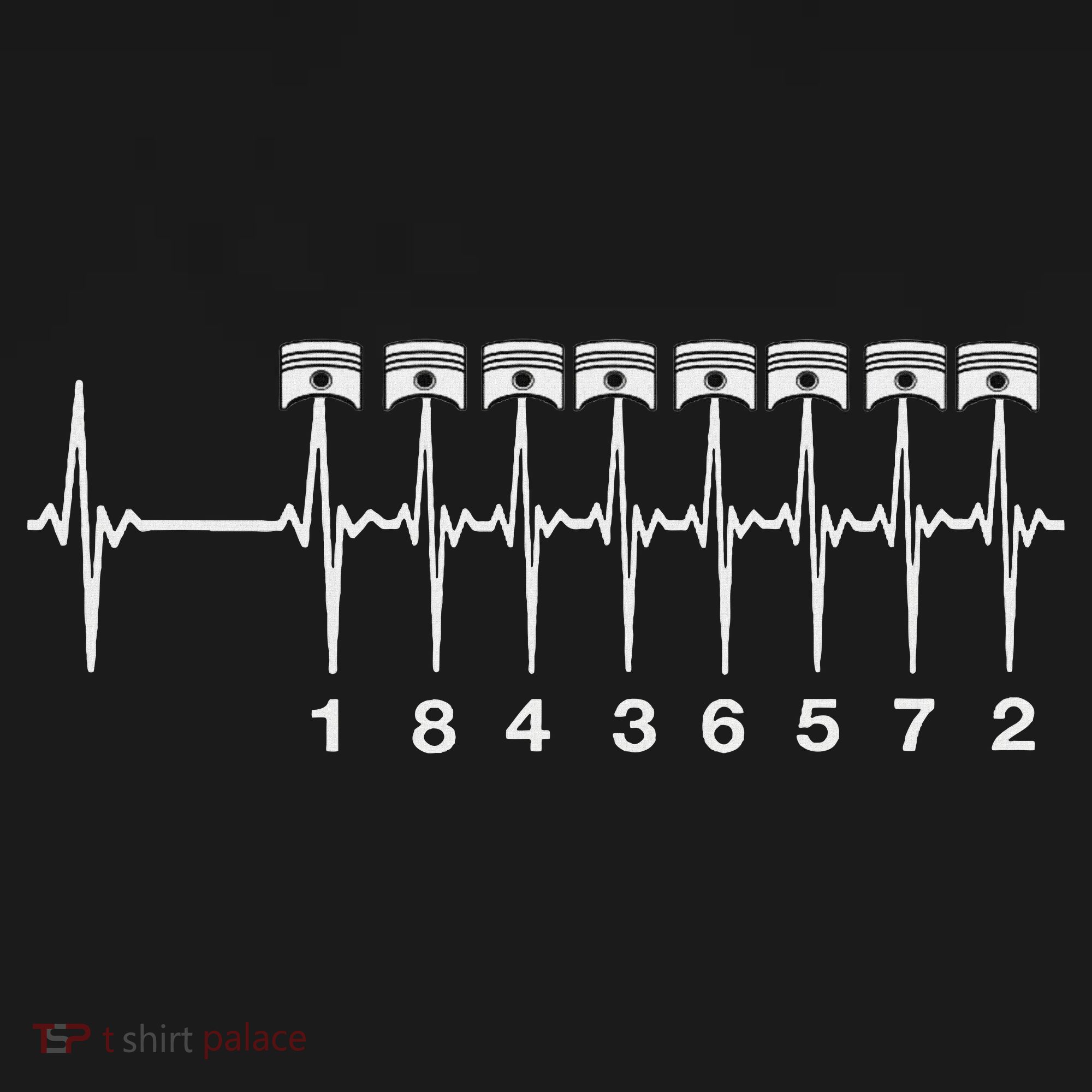 American Muscle V 8 Car Engine 18436572 Heart Beat Ecg Women's Hoodie