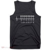 American Muscle V 8 Car Engine 18436572 Heart Beat Ecg Tank Top thumb 0