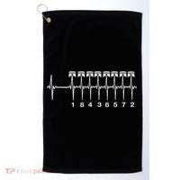 American Muscle V 8 Car Engine 18436572 Heart Beat Ecg Golf Towel thumb 0