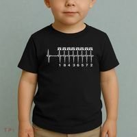 American Muscle V 8 Car Engine 18436572 Heart Beat Ecg Toddler T-Shirt thumb 2