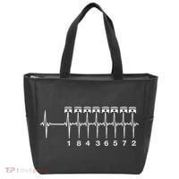 American Muscle V 8 Car Engine 18436572 Heart Beat Ecg Tote Bag thumb 0