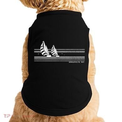 Annapolis Md Vintage Sailing 70s Nautical Sailboat Gift Doggie Tank