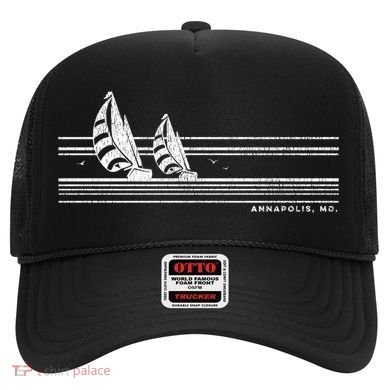 Annapolis Md Vintage Sailing 70s Nautical Sailboat Gift Hat