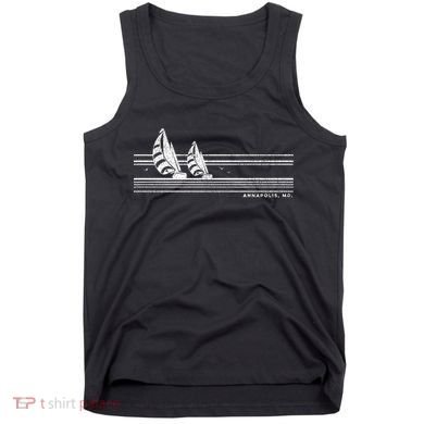 Annapolis Md Vintage Sailing 70s Nautical Sailboat Gift Tank Top