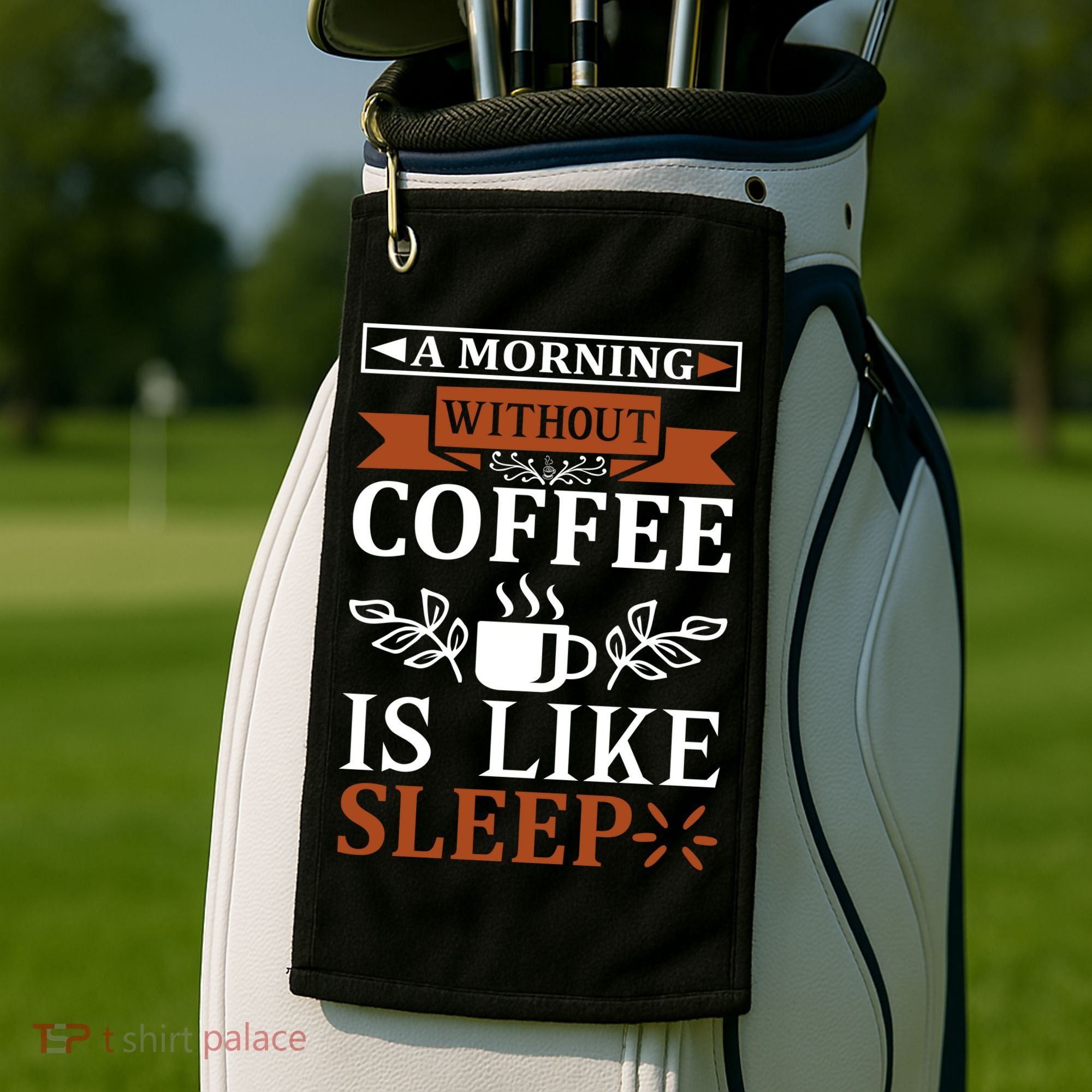 A Morning Without Coffee Is Like Sleep Golf Towel