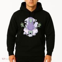 Alien Meditating Weed Hoodie thumb 2