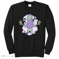Alien Meditating Weed Sweatshirt thumb 0